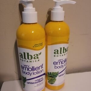 2x Alba Botanicals Unacented Body Lotion 12oz